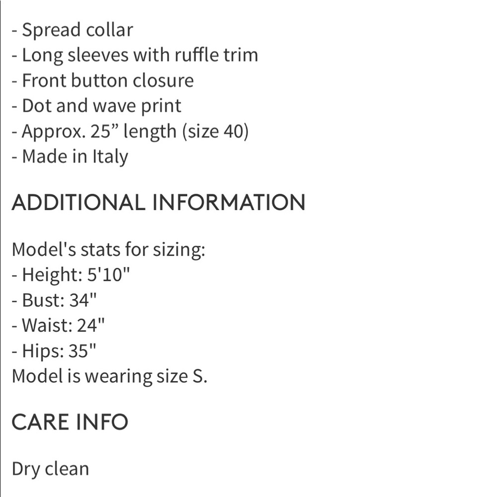 Red Valentino 377 nudo trim ruffle wave shirt - Picture 3 of 3